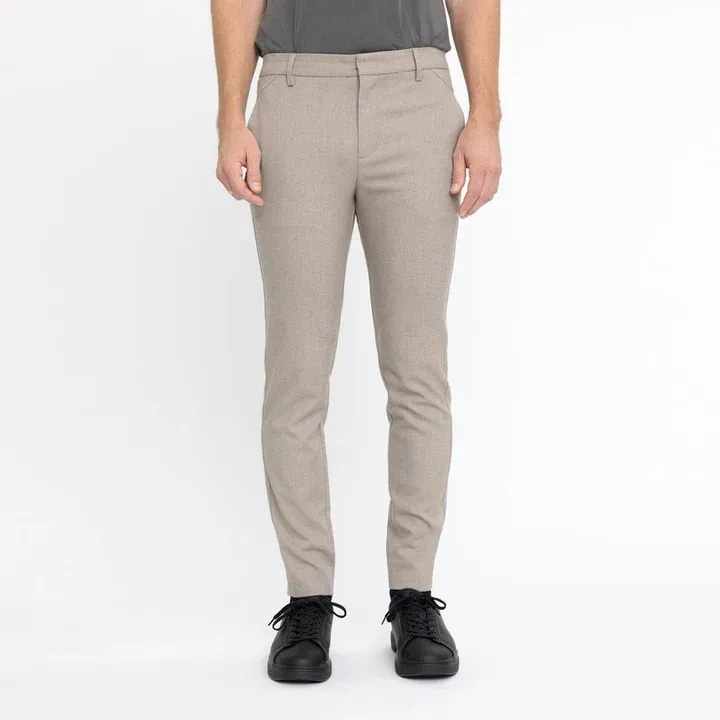 Plain chino - Dark sand melange