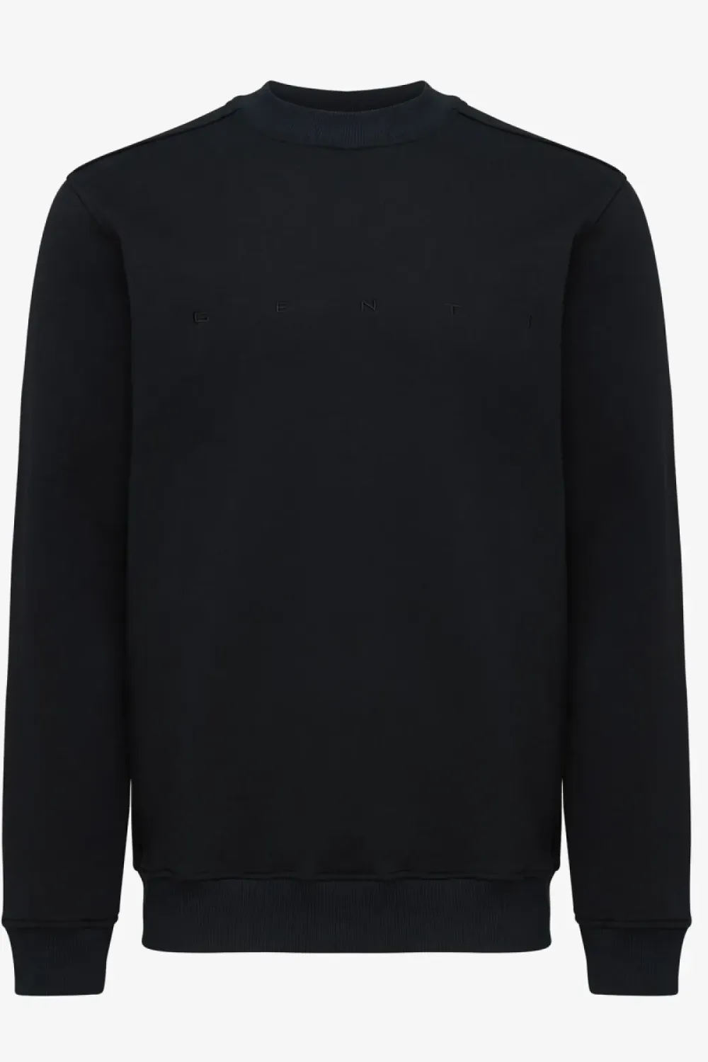 Genti sweater ronde hals - Zwart