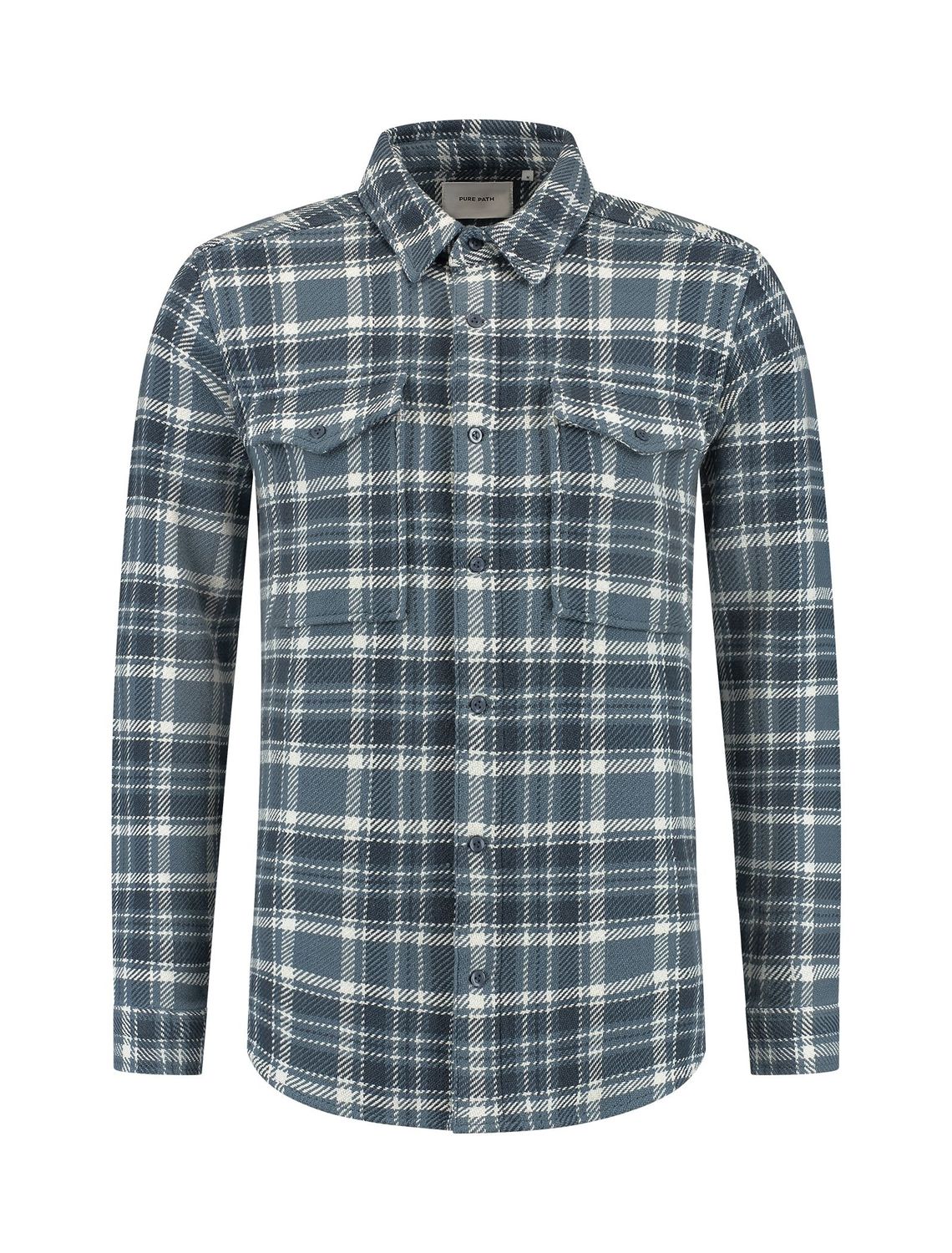 Pure Path overshirt - Blauwe ruit