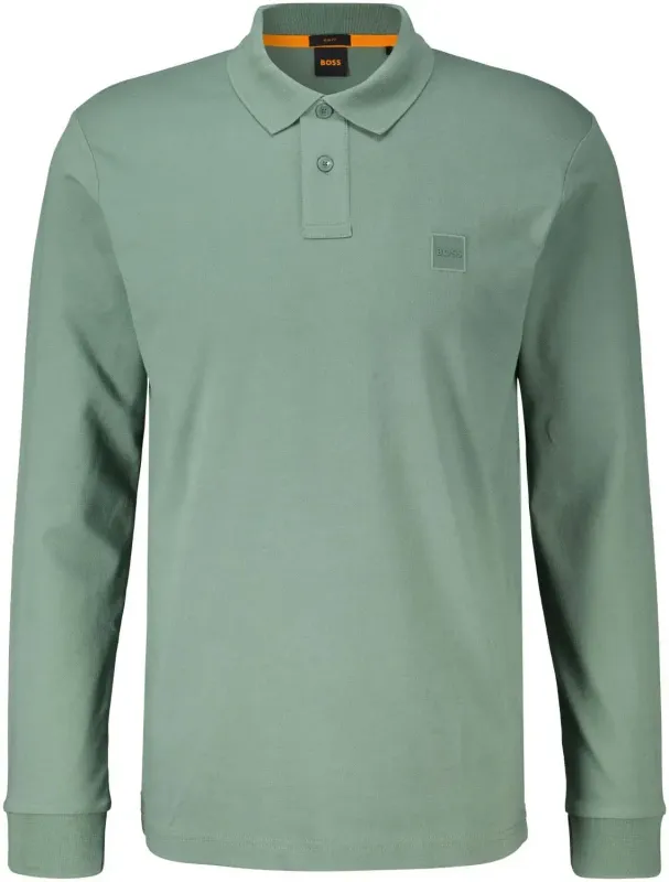Hugo Boss polo lange mouw - Groen