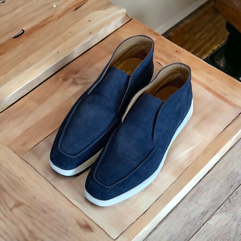 Alberto Bellini loafers halfhoog - Donkerblauw