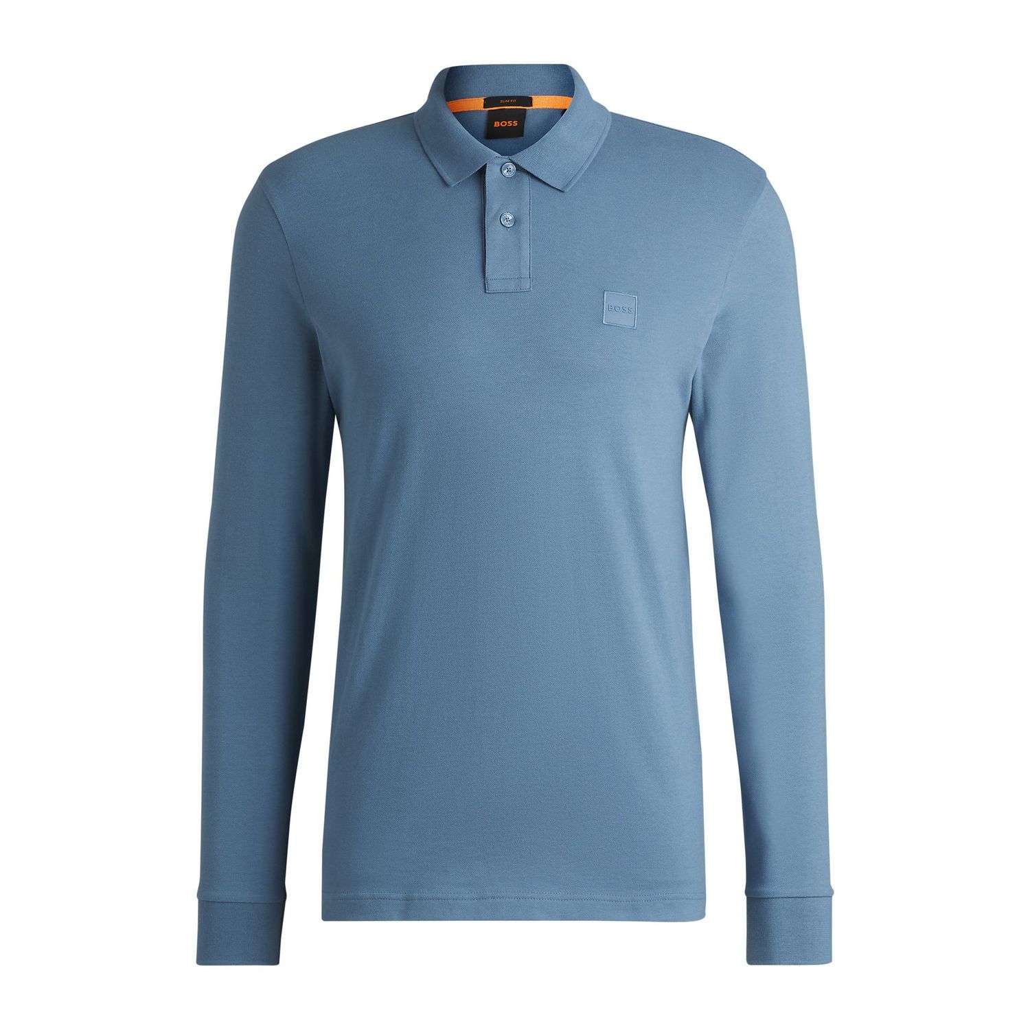 Hugo Boss polo lange mouw - Blauw