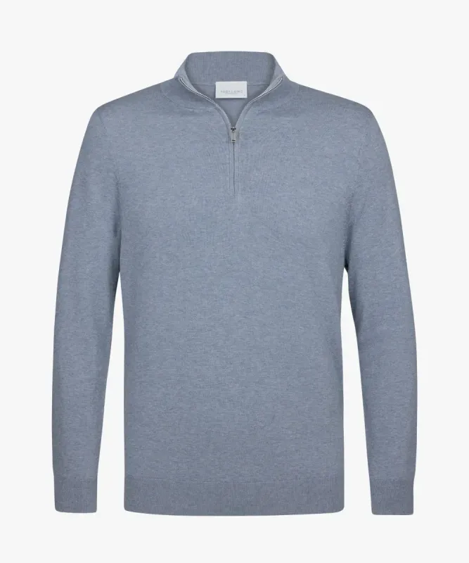Profuomo halfzip trui - Blauw
