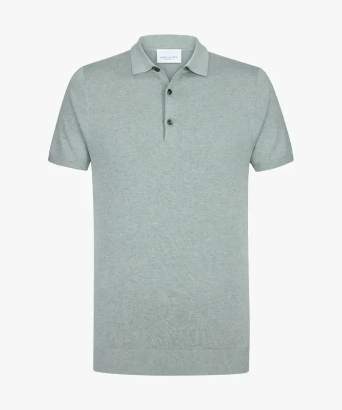 Profuomo knitted polo - Groen