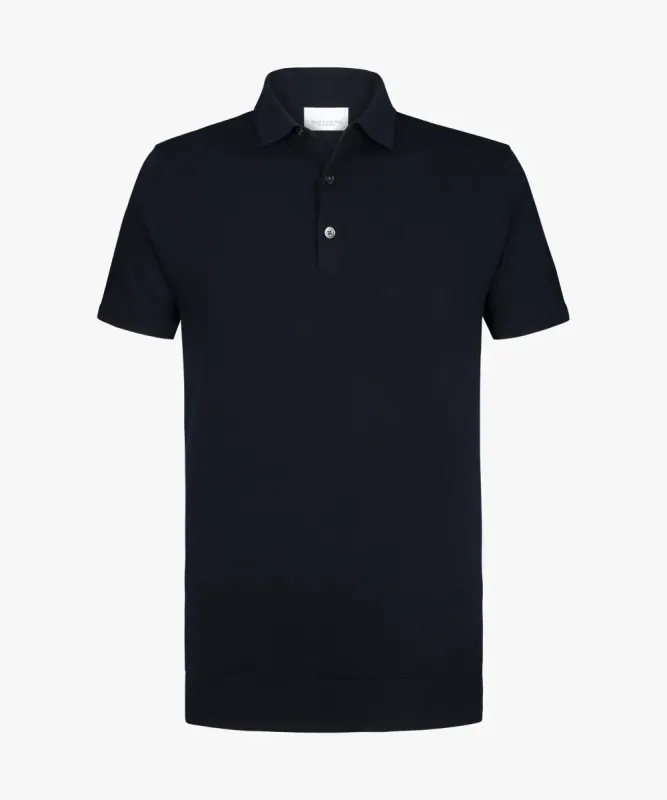 Profuomo knitted polo - Navy