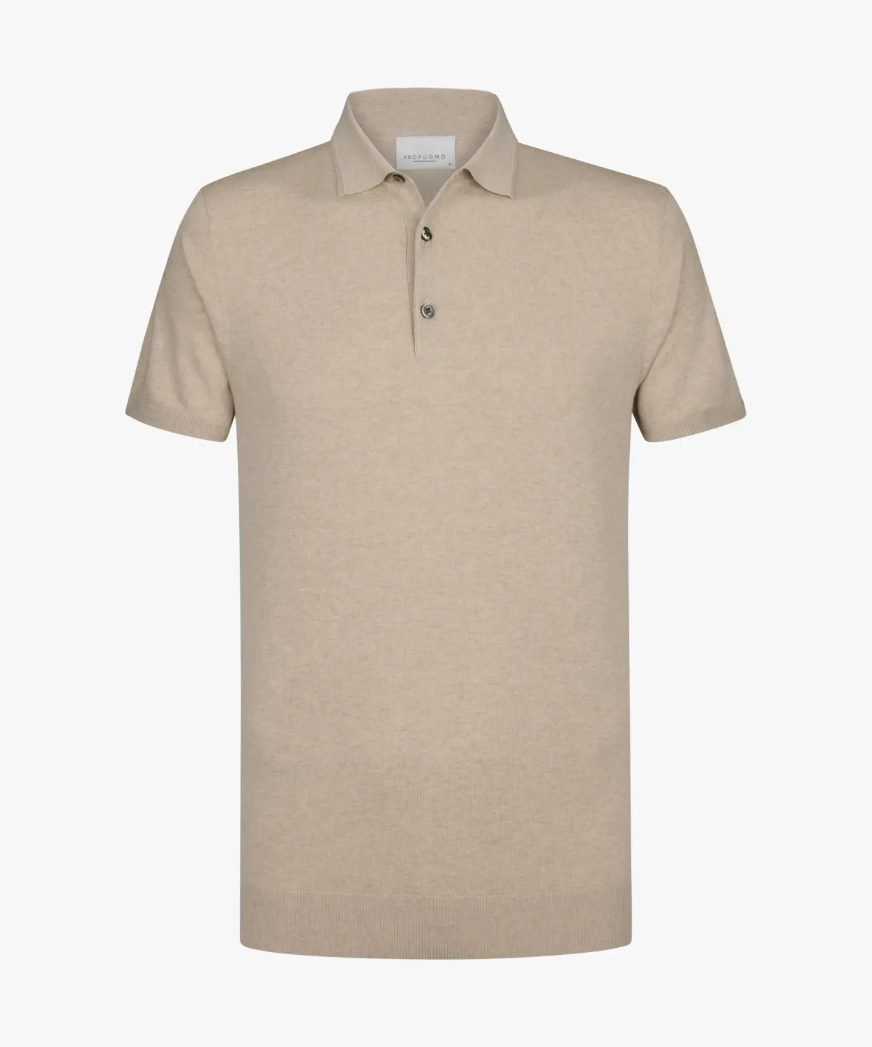 Profuomo knitted polo - Sand