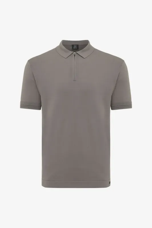 Genti zip polo  - Taupe