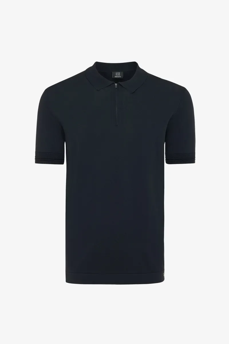Genti zip polo  - Dark navy