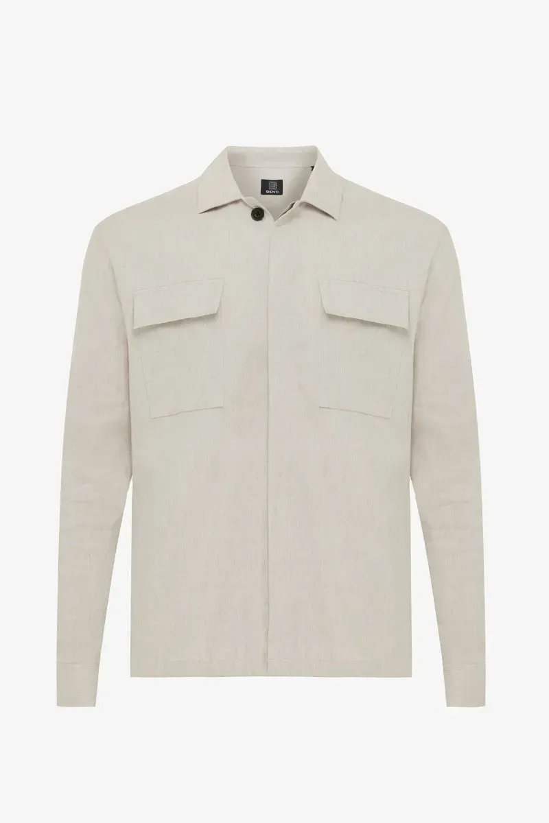 Genti linnen overshirt - Sand