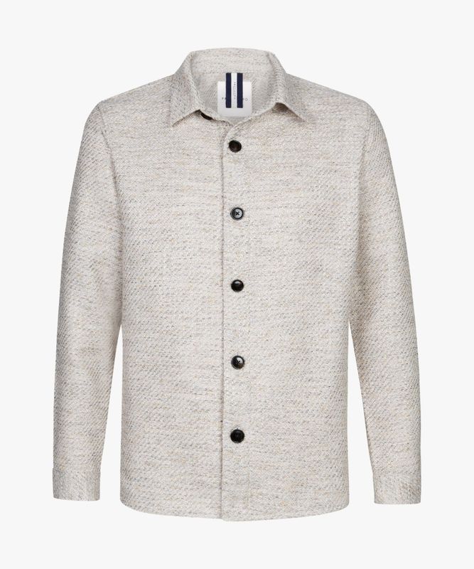 Profuomo structure overshirt - Light grey
