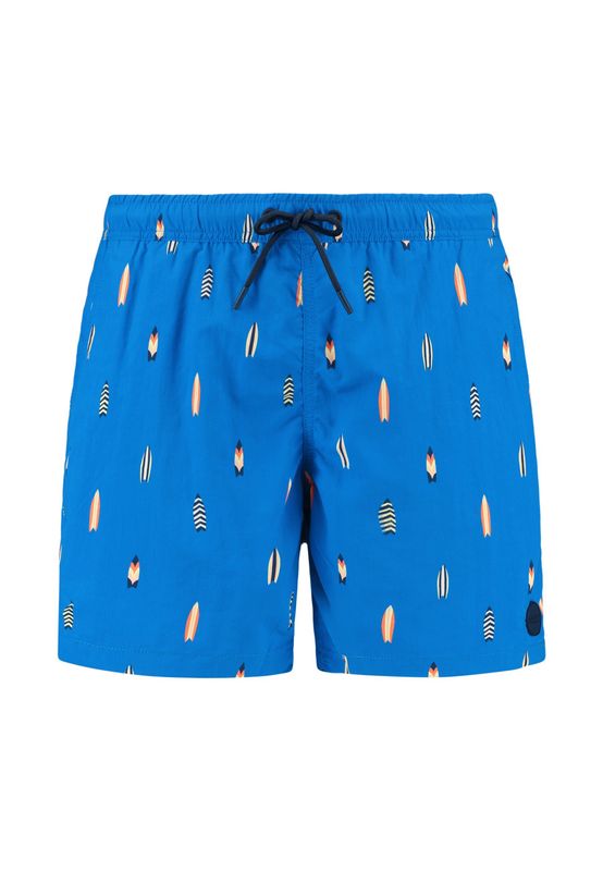 Shiwi zwembroek - Kobalt blauw met surfboarden