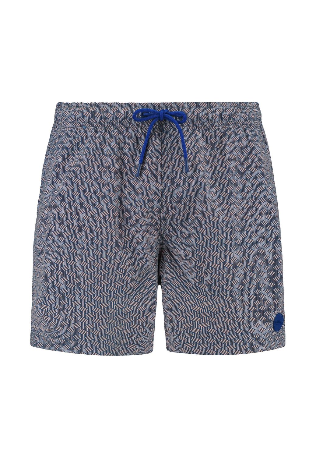 Shiwi zwembroek - Donkerblauw met coral print