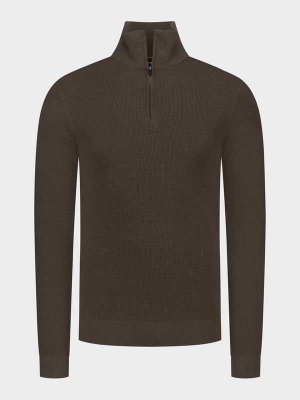 Saint Steve halfzip trui - Bruin