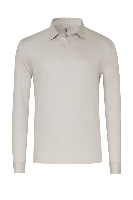 Desoto polo | lange mouw - Beige