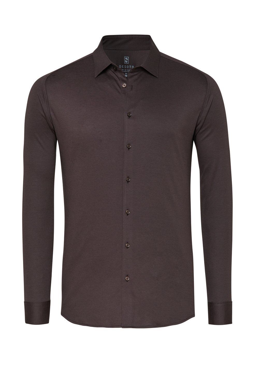 Desoto shirt - Donkerbruin pique
