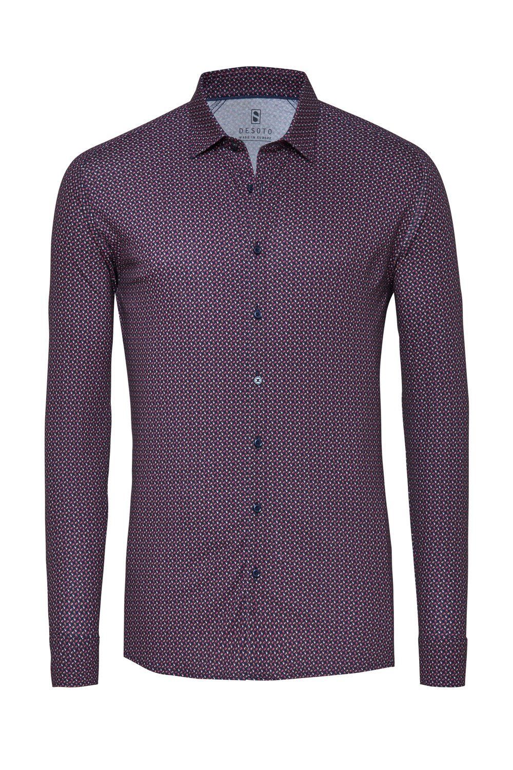Desoto shirt - Rood met navy print