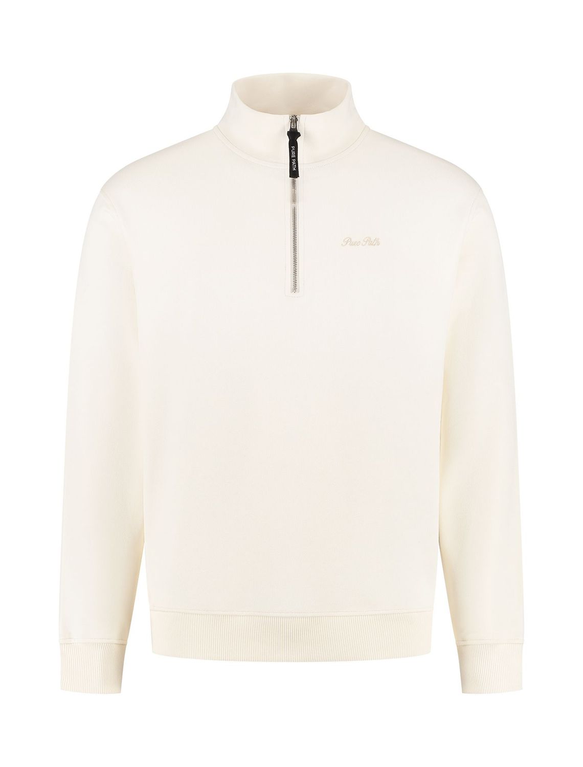 Pure Path half zip sweater - Ecru