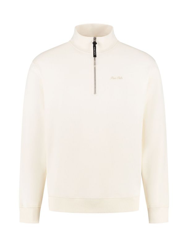 Pure Path half zip sweater - Ecru