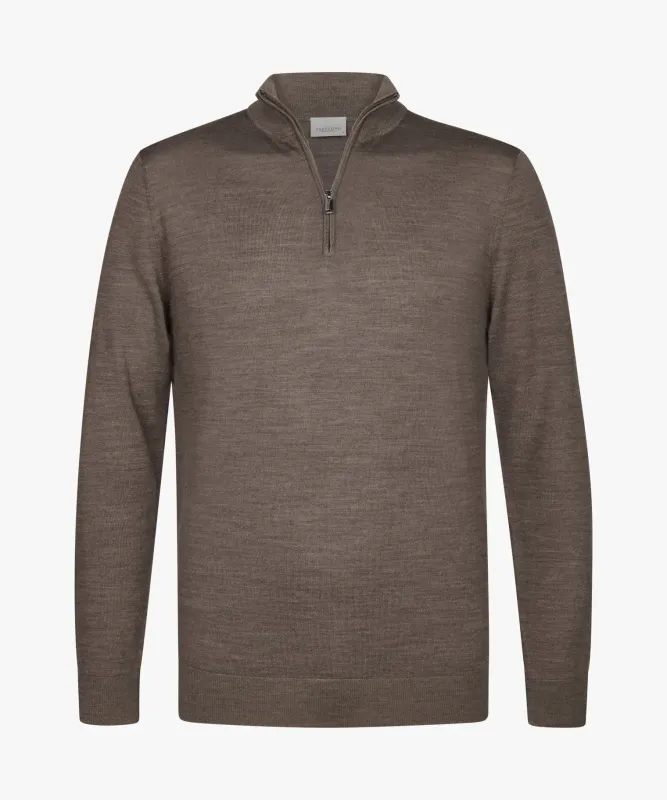 Profuomo halfzip trui - Taupe