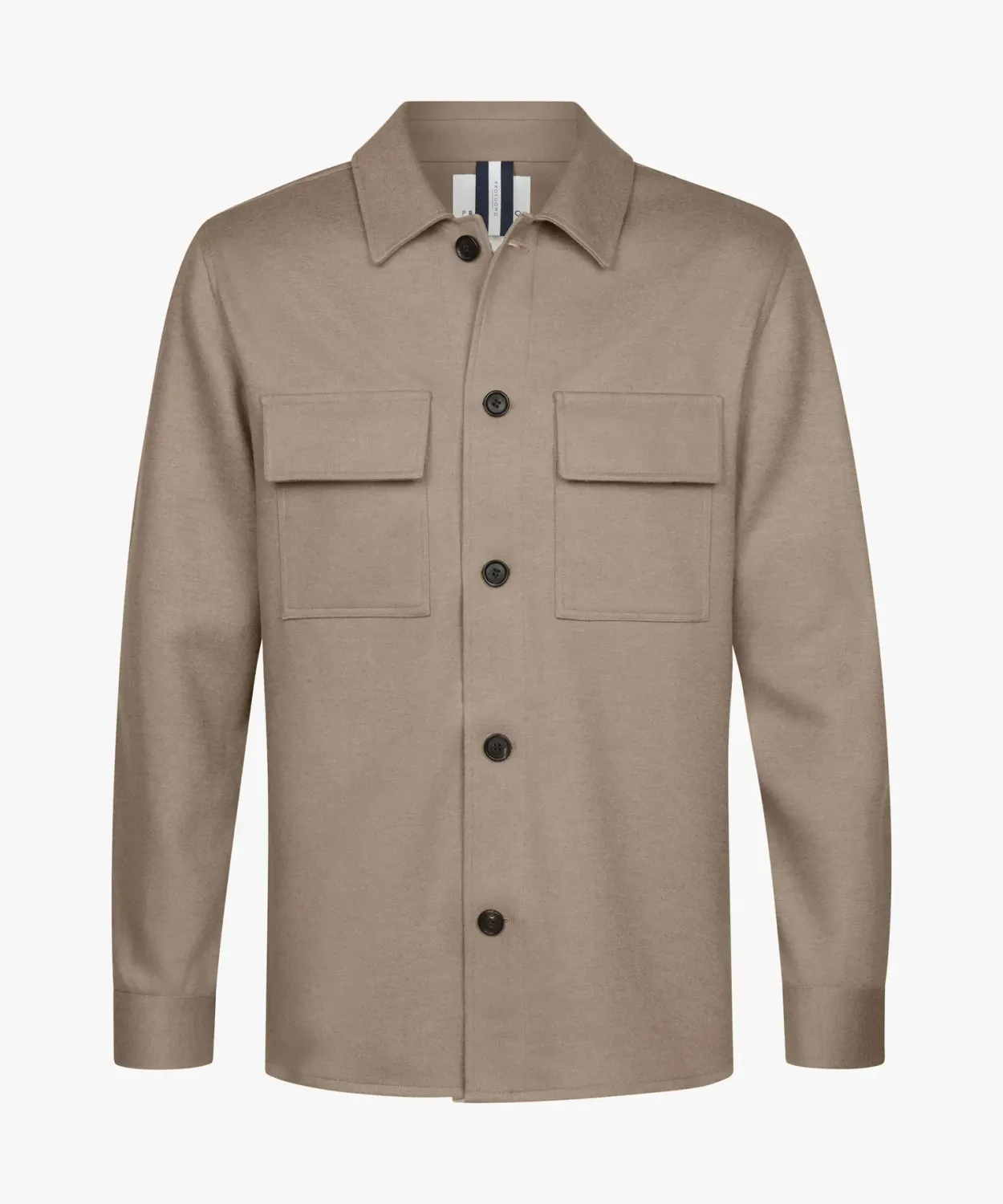 Profuomo overshirt wolmix - Beige
