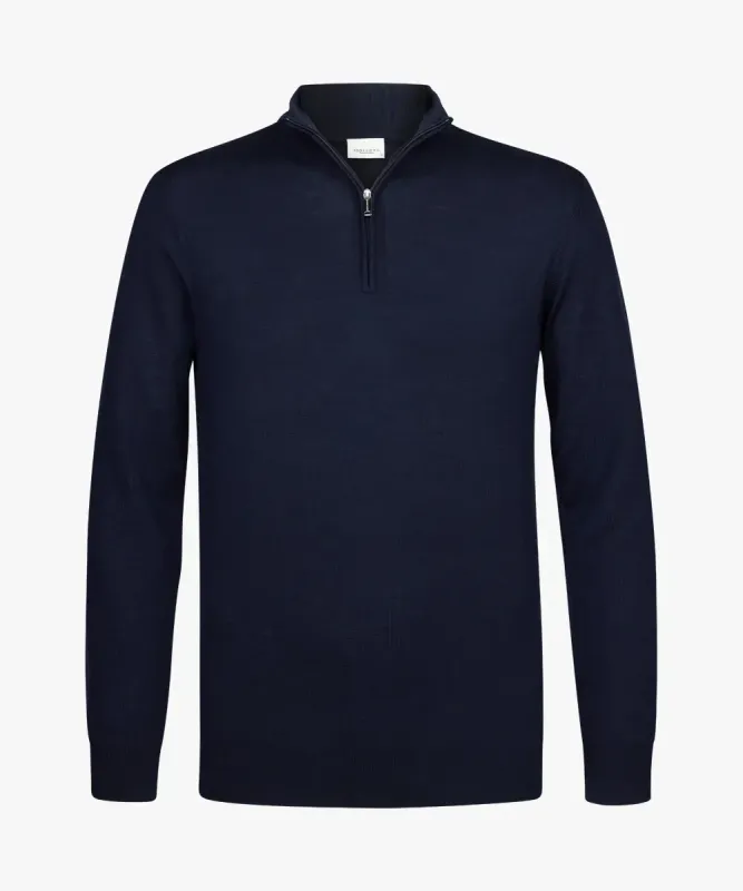 Profuomo halfzip trui - Navy