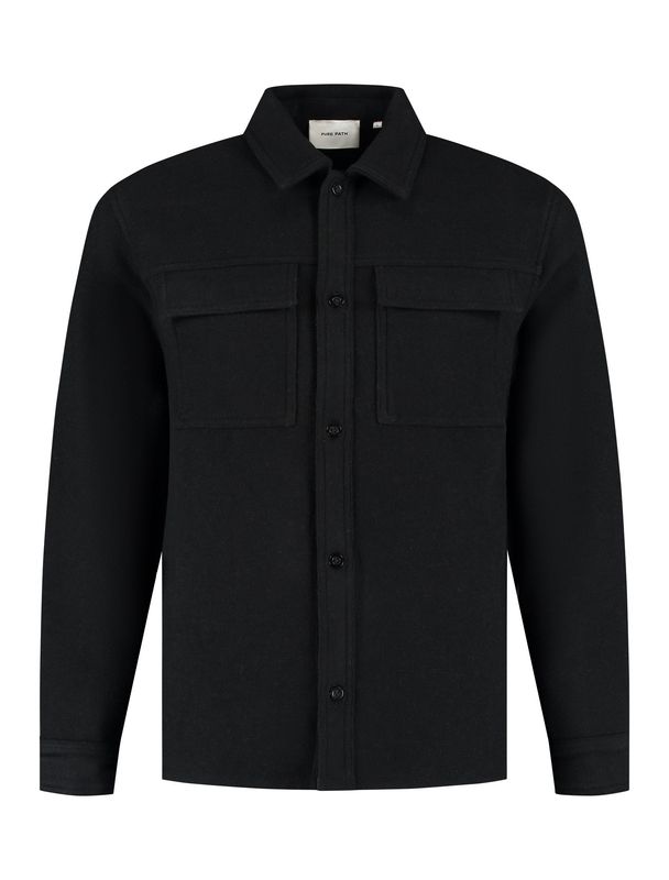Pure Path flanel overshirt - Zwart