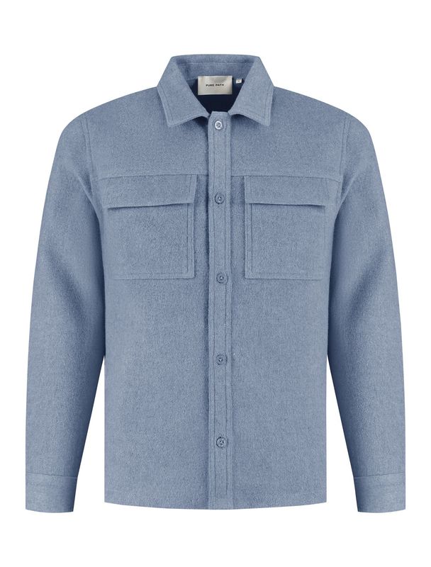 Pure Path flanel overshirt - Blauw
