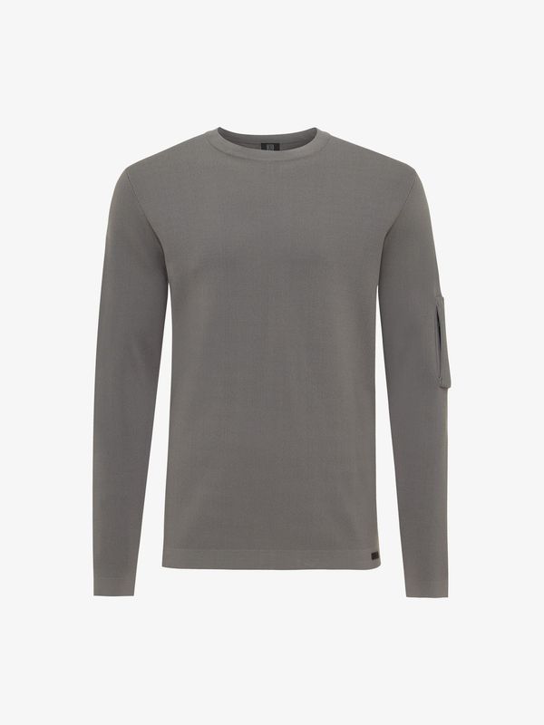 Genti trui ronde hals - Grijs