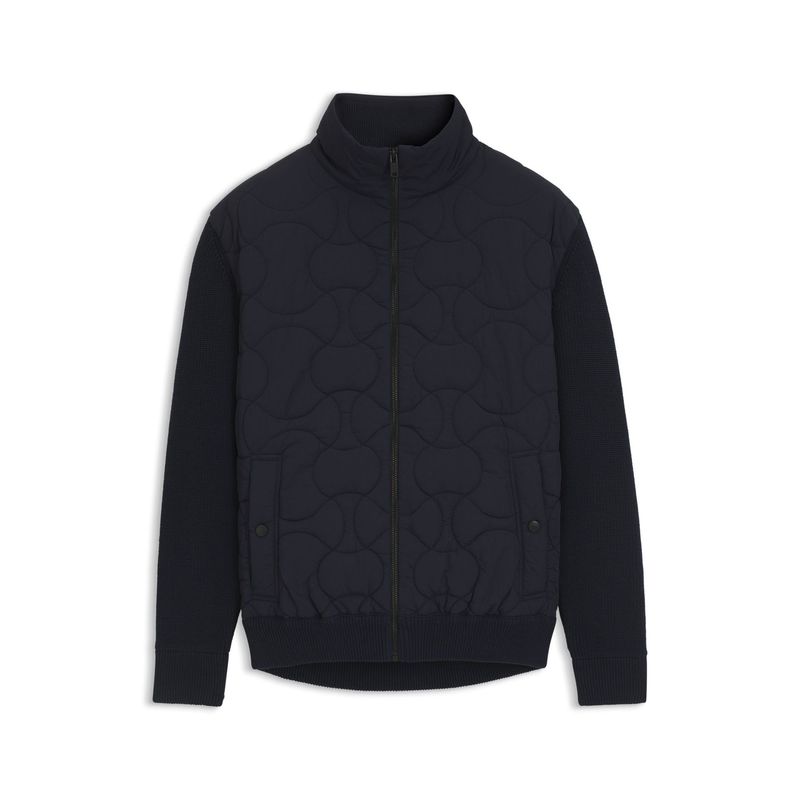 Hugo Boss jas met gebreide mouwen - Donkerblauw