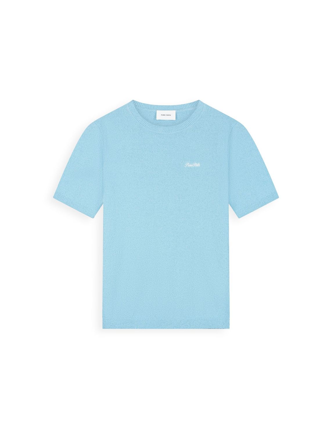 Pure Path bouclé T-shirt - Lichtblauw Pure Path bouclé T-shirt - Lichtblauw
