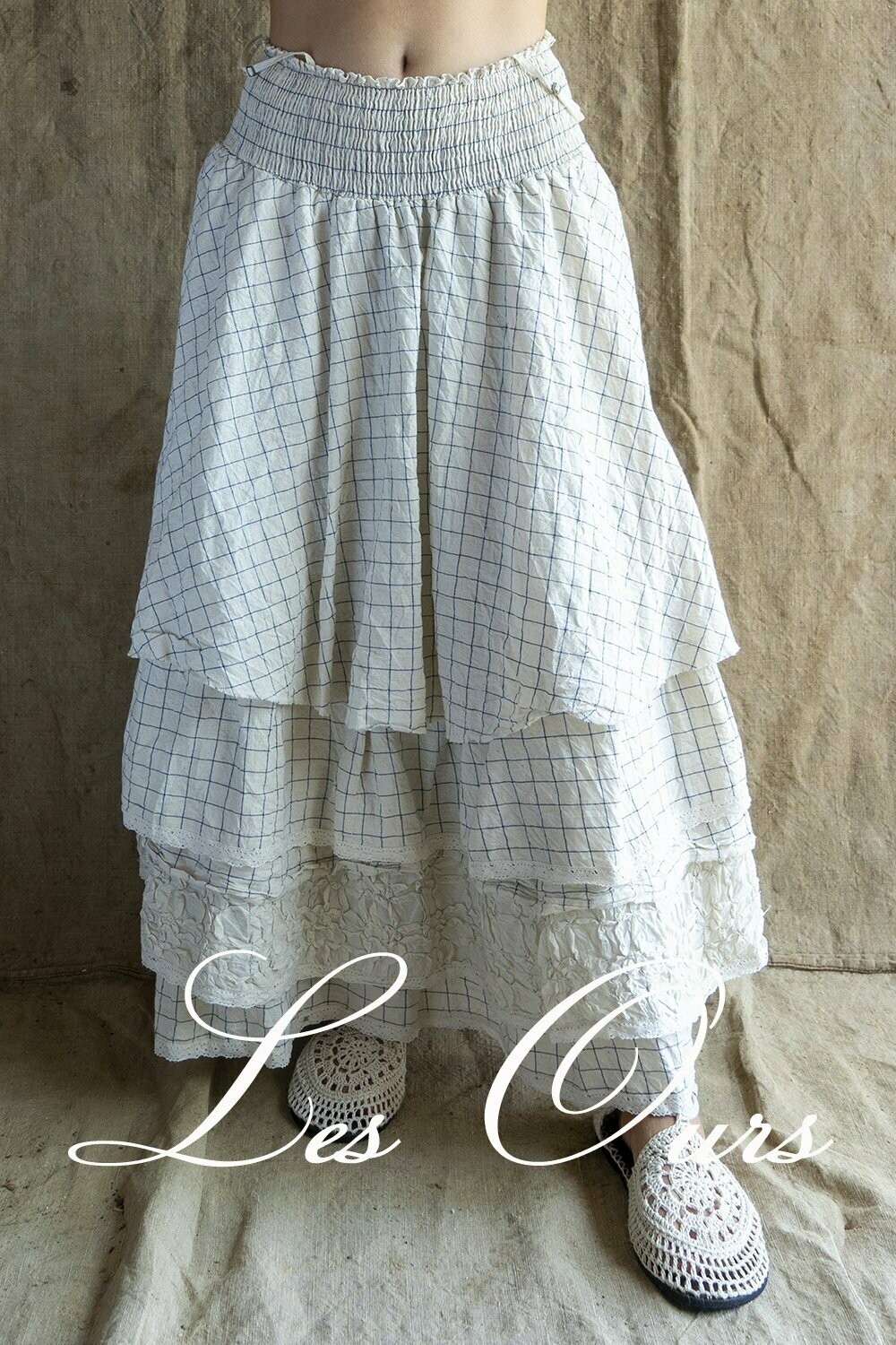 °SOLDES° Jupon Lou carreaux bleu TU -50%