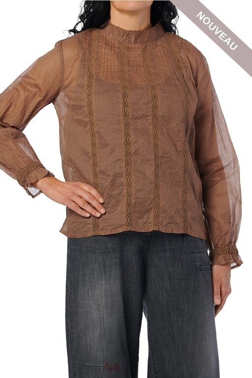 °VIP DAYS° *DERNIERE PIECE  Chemisier 44803 taupe TS -50%