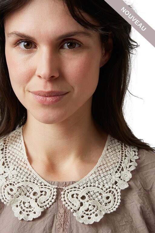 °SOLDES° *DERNIERE PIECE   Col dentelle 77539 écru -50%