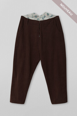 °*DERNIERE PIECE Pantalon Colly 11381 velours rayé bordeaux TL -50%