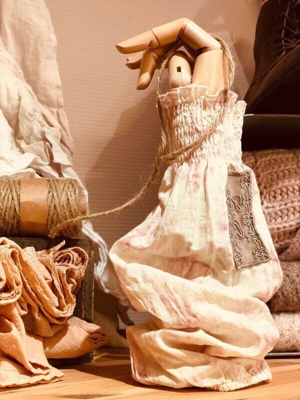 *DERNIERE PIECE Manchettes coton fleurs rose *DERNIERE PIECE Manchettes coton fleurs rose