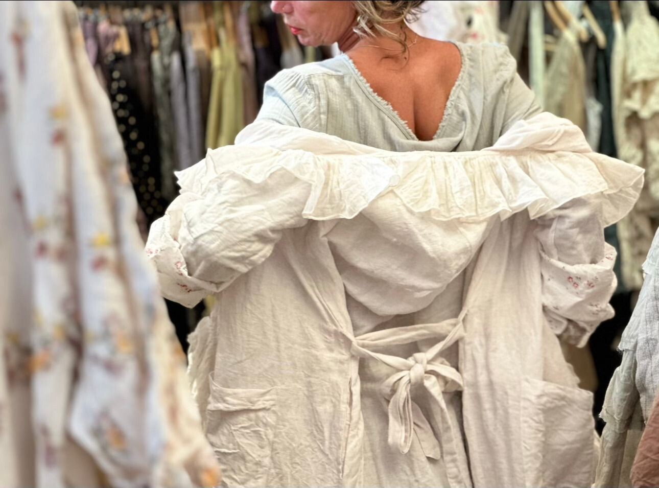 °SOLDES° *DERNIERE PIECE Manteau Inapo craie TL -40%