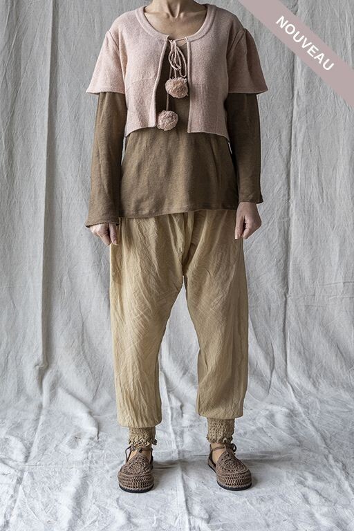 °VIP DAYS° *DERNIERE PIECE Gilet Pompom laine rose TL -50%