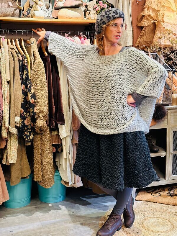 *DERNIERE PIECE -50% Pull Joseph gris perle TU *DERNIERE PIECE -50% Pull Joseph gris perle TU