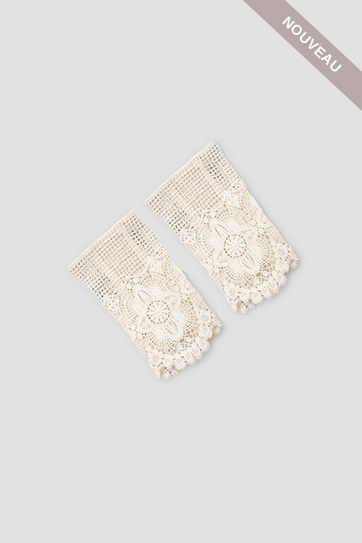 °SOLDES° *DERNIERE PIECE  Manchettes  dentelle Martina 77588 écru -40%