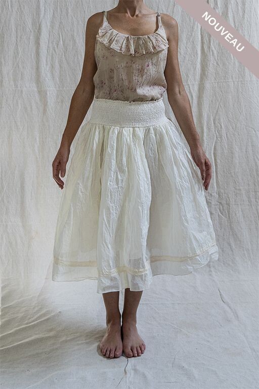 °VIP DAYS° *DERNIERE PIECE Jupe Lou Organza écru-50% °VIP DAYS° *DERNIERE PIECE Jupe Lou Organza écru-50%