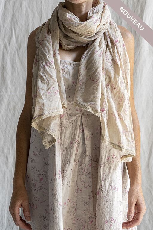 °VIP DAYS°  *DERNIERE PIECE  écharpe Pauline liberty beige rosé -50%