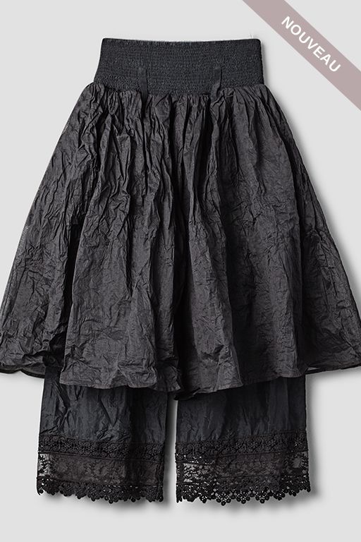 °VIP DAYS°  *DERNIERE PIECE Jupe pantalon Mirva 22252 black en soie -50%