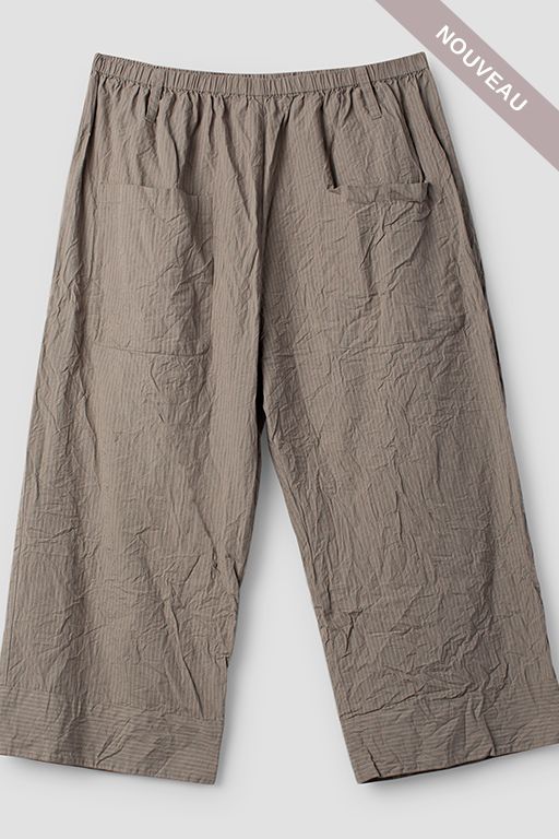 °VIP DAYS° *DERNIERE PIECE   Pantalon Henny   11412 gris rayé rose poudré tXL -50%