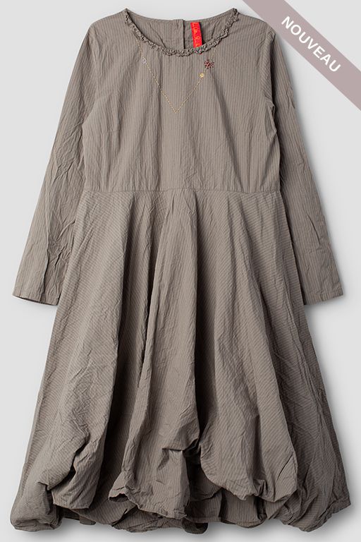 °VIP DAYS° *DERNIERE PIECE   Robe Natalie 55871 grise rayé rose poudré tXL -50%