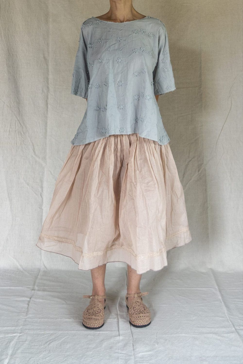°VIP DAYS° *DERNIERE PIECE  Tunique Agatha broderie bleu tS -30%