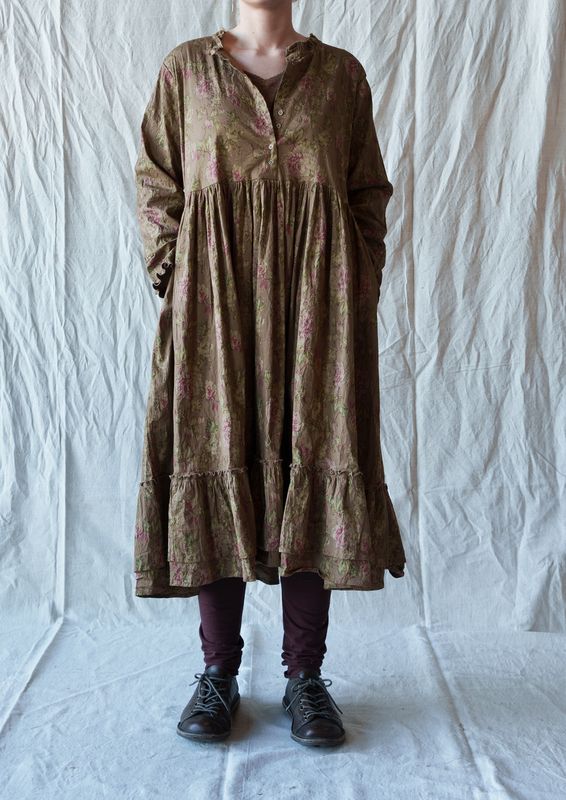 Robe Melo Fleurs Cognac
