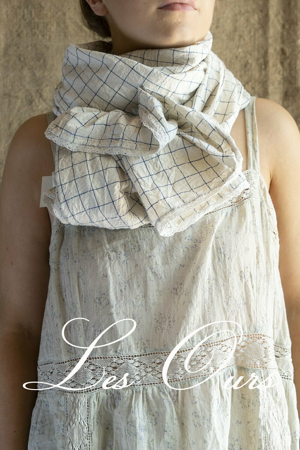 Écharpe Pauline flex carreaux bleu -30% Écharpe Pauline flex carreaux bleu -30%