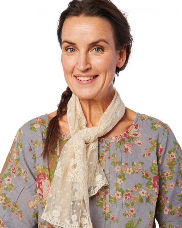 °*DERNIERE PIECE  Écharpe courte en dentelle 77512 sand TU -40%