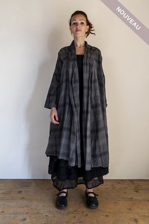 *DERNIERE PIECE Veste Capucine gris carreaux -50%  tXL