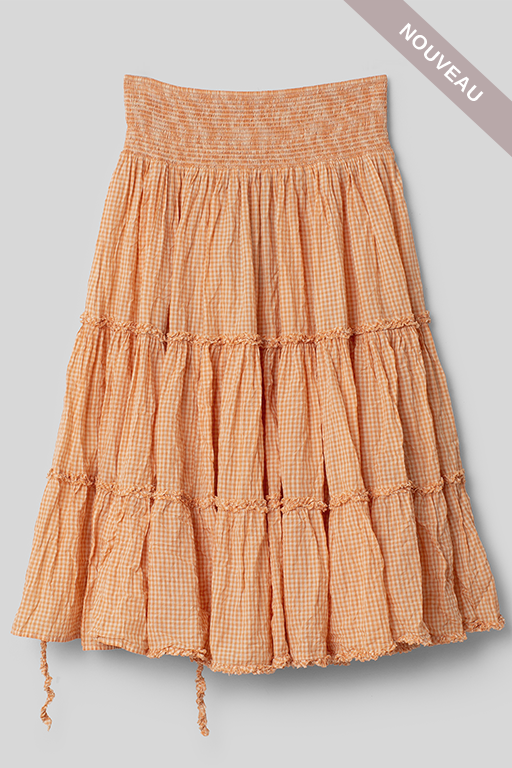 °Jupe Elfrida 22173 vichy orange -40% °Jupe Elfrida 22173 vichy orange -40%